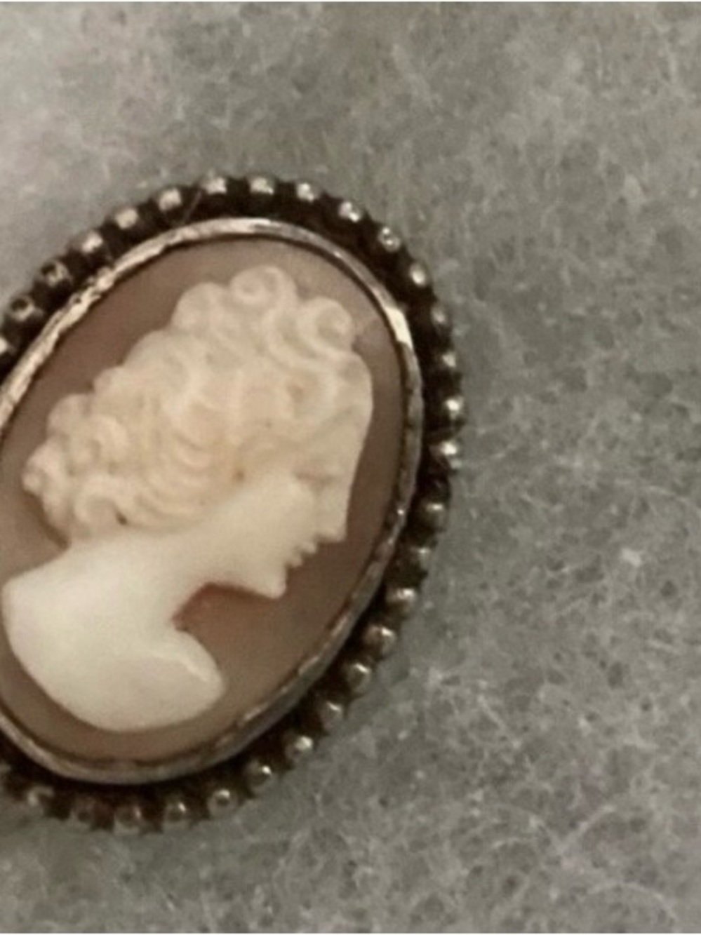 Vintage Cameo 925 Sterling Screw back Earrings Signed Marjorie Baers